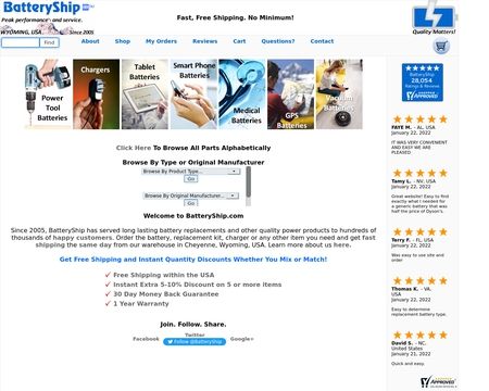 website thubmnail of BatteryShip