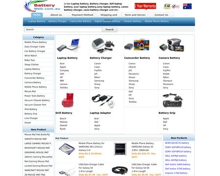 website thubmnail of BatteryWeb AU