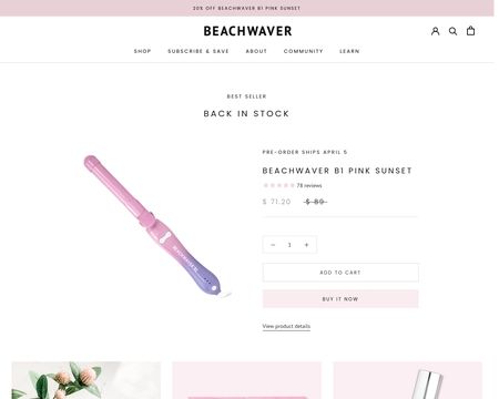 website thubmnail of Beachwaver Co.