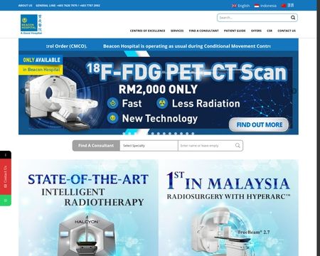 website thubmnail of Beaconhospital.com.my