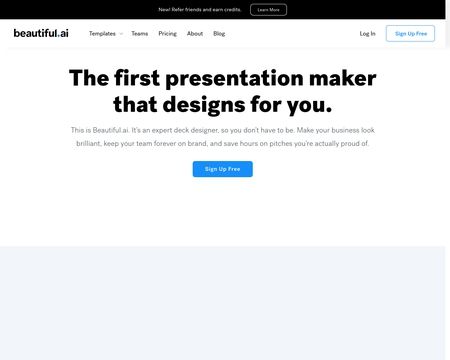 website thubmnail of Beautiful.ai