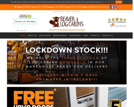 website thubmnail of BeaverLogCabins