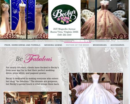 website thubmnail of Becky's Bridal