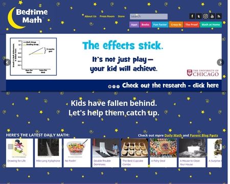website thubmnail of Bedtime Math