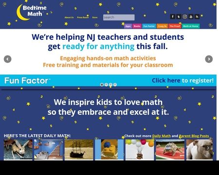 website thubmnail of Bedtimemath.org