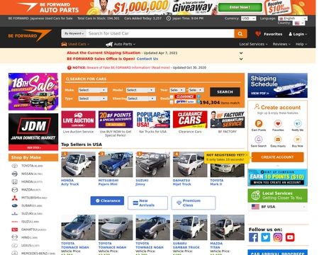 website thubmnail of BE FORWARD