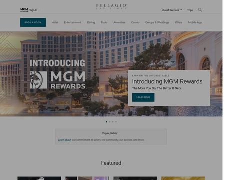 website thubmnail of Bellagio.mgmresorts