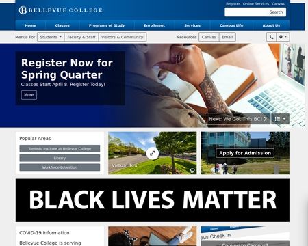 website thubmnail of Bellevue College