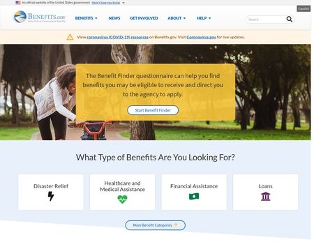 website thubmnail of Benefits.gov