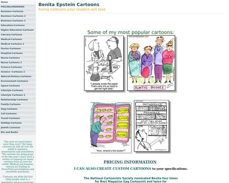 website thubmnail of Benita Epstein Funny Cartoons