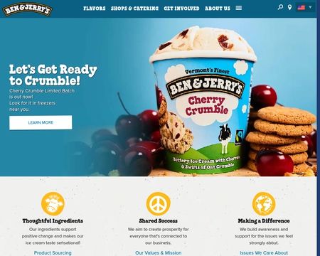 website thubmnail of Ben & Jerry's