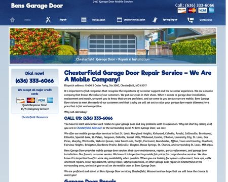 website thubmnail of Bensgaragedoor