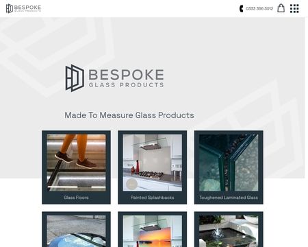 website thubmnail of Bespokeglassproducts.co.uk