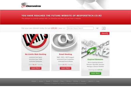website thubmnail of Bespoketech.co.nz