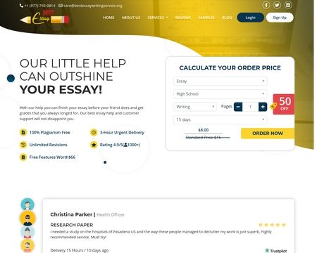 website thubmnail of Best Essay Writing Service