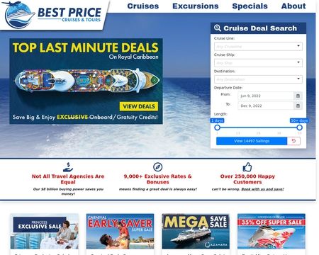 website thubmnail of BestPriceCruises
