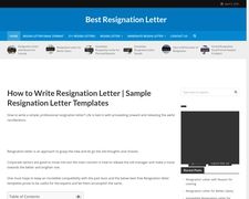 Thumbnail of Best Resignation Letter