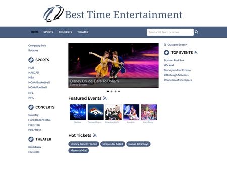 website thubmnail of BestTimeEntertainment