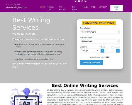 website thubmnail of Best Writing Bay