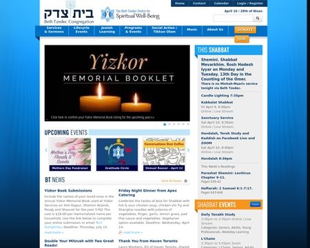website thubmnail of Beth Tzedec