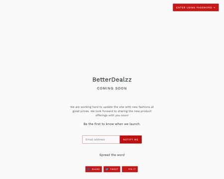 website thubmnail of BetterDealzz