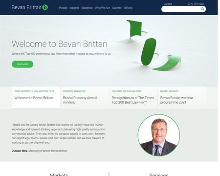website thubmnail of Bevan Brittan
