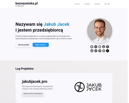 website thubmnail of Beznazwiska.pl