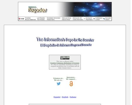 website thubmnail of Biblioteca Pleyades