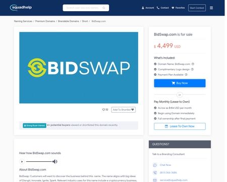 website thubmnail of BidSwap.com