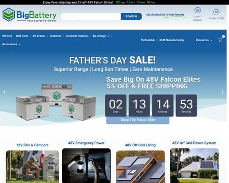 website thubmnail of Bigbattery