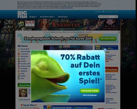website thubmnail of Bigfishgames.de
