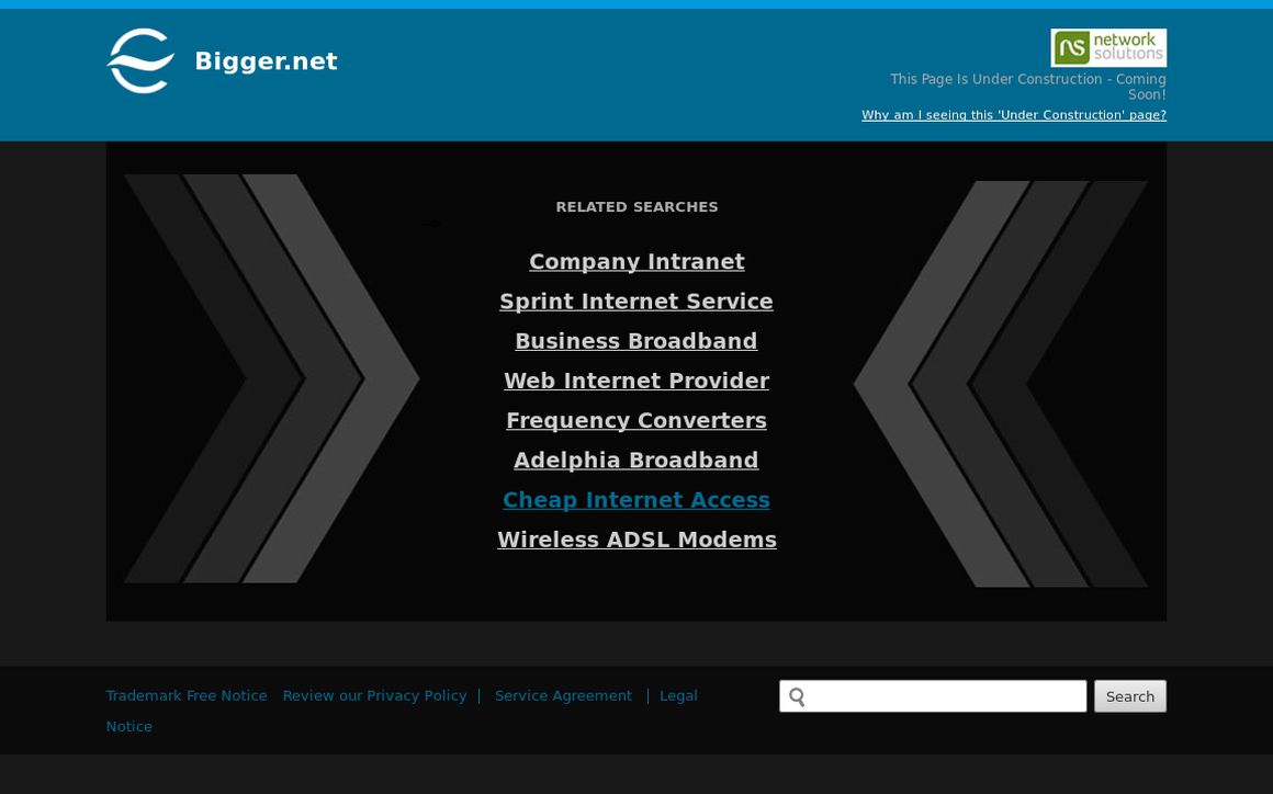 website thubmnail of Bigger.net