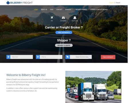 website thubmnail of Bilberry Freight