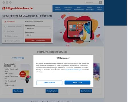 website thubmnail of Billiger-telefonieren.de