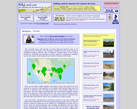 website thubmnail of BillyLand.com