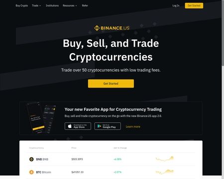 website thubmnail of Binance.US