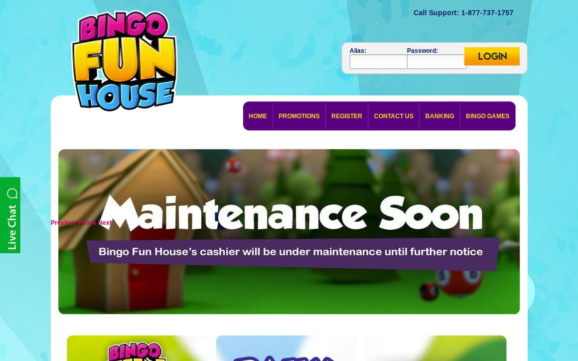 website thubmnail of BingoFunHouse