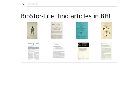 website thubmnail of Biostor.org