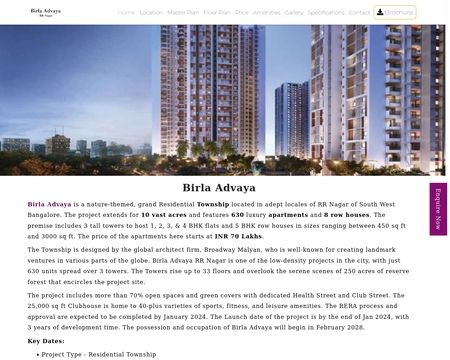 website thubmnail of Birlaadvaya.org.in
