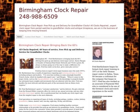 website thubmnail of Birminghamclockrepair.blogspot