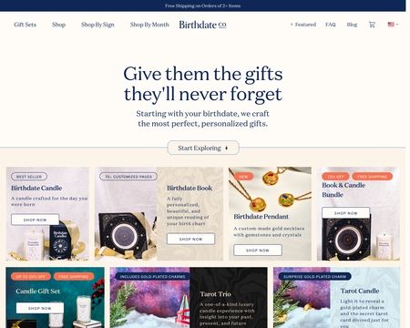 website thubmnail of Birthdate Candles