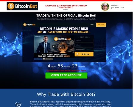 website thubmnail of Bitcoin Bot