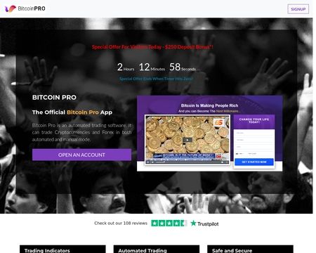 website thubmnail of Bitcoin Pro