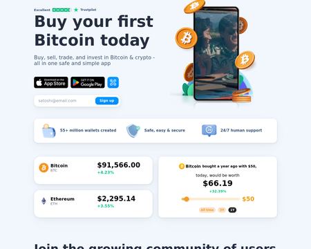 website thubmnail of Bitcoin.com