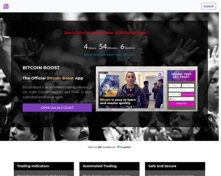 website thubmnail of Bitcoin Boost