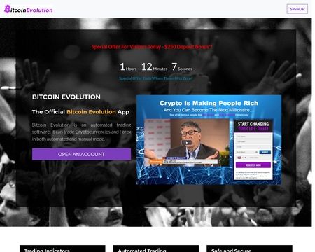 website thubmnail of Bitcoinevolution