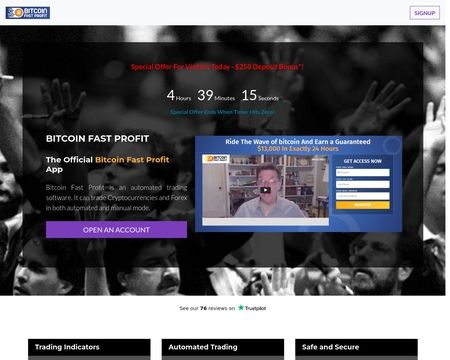 website thubmnail of Bitcoin Fast Profit