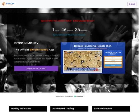 website thubmnail of Bitcoinmoney