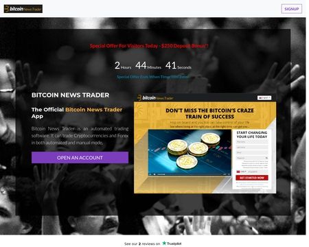 website thubmnail of Bitcoin News Trader