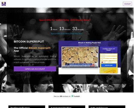 website thubmnail of Bitcoin Supersplit